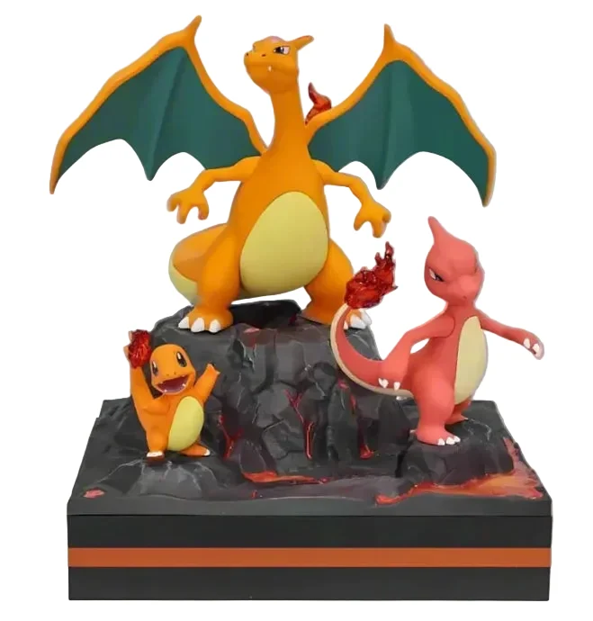 Charmander Charmander, Glutexo Charmeleon, Charizard Charizard Evolution Family Figure Statue