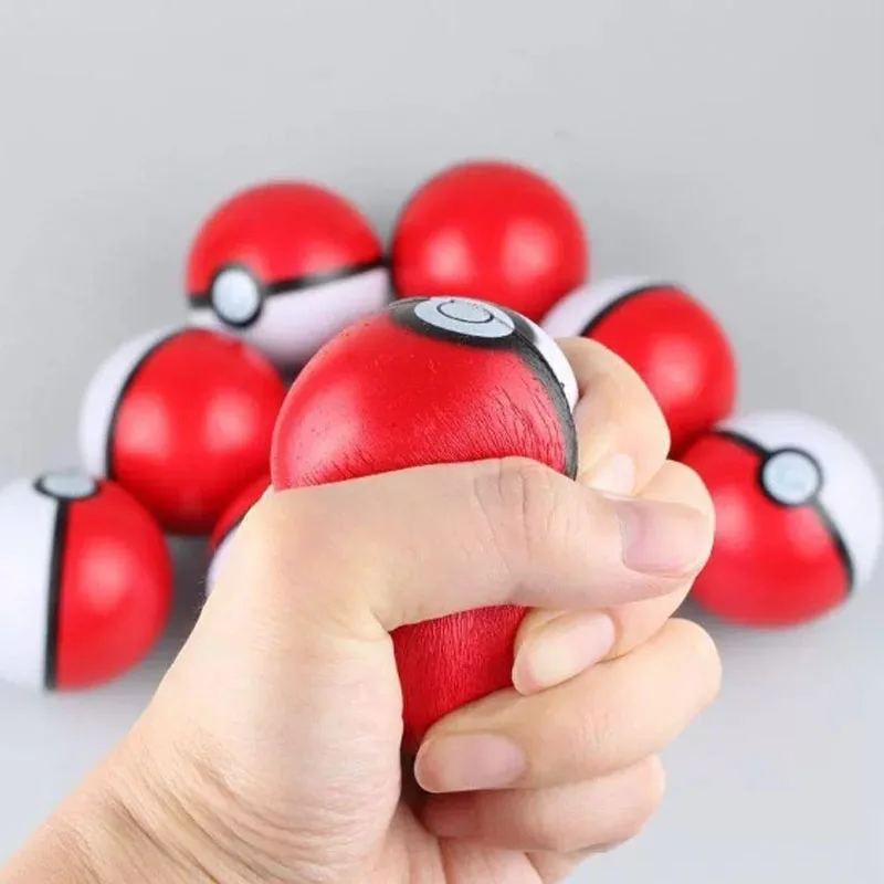 Confezione da 10 Pokeball, palline antistress, palline da schiacciare, palline da spremere