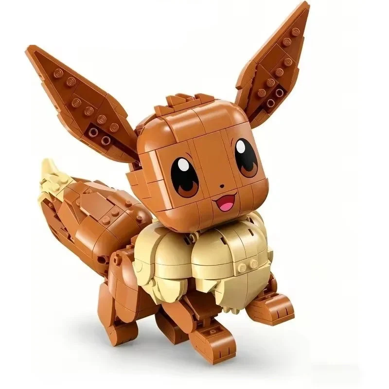 Grande statuetta di Eevee da costruire con i mattoncini (587 mattoncini, 19x21 cm)