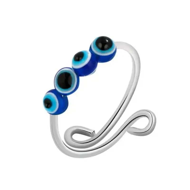 Bague d'anxiété Oeil maléfique bleu