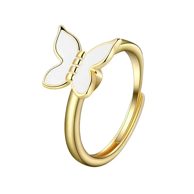 Bague d'anxiété Papillon blanc