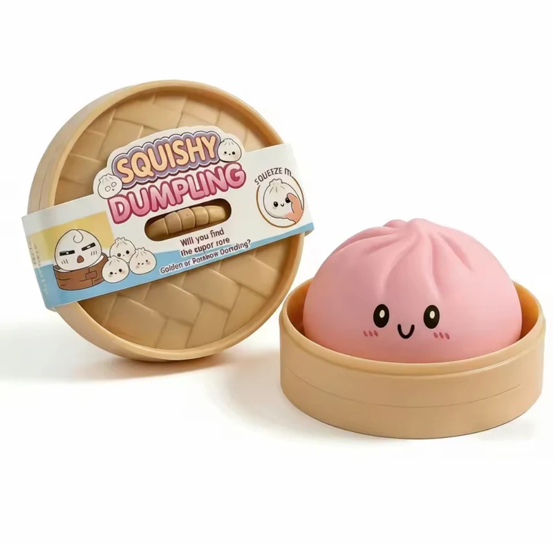 Dumpling Squishy — Slow Rise Toy in a Steamer Basket
