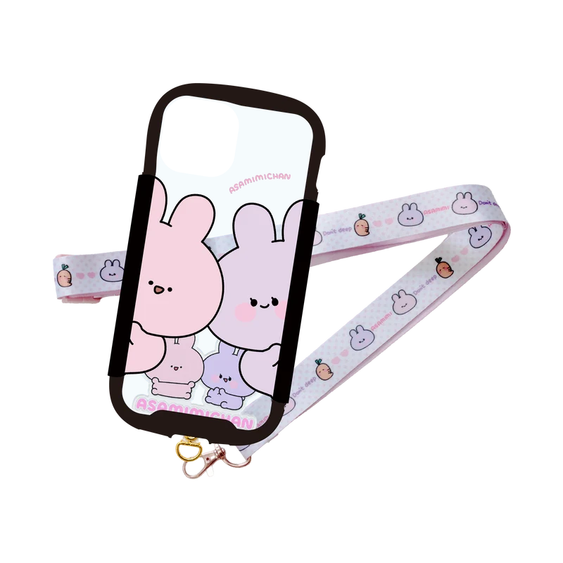 【あさみみちゃん】グリップiPhoneケース＆ストラップセット【10月下旬発送】