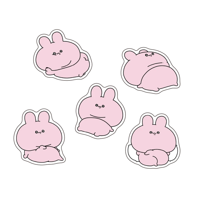 【あさみみちゃん】ぽっちゃりステッカーセット（5枚入り）【10月下旬発送】
