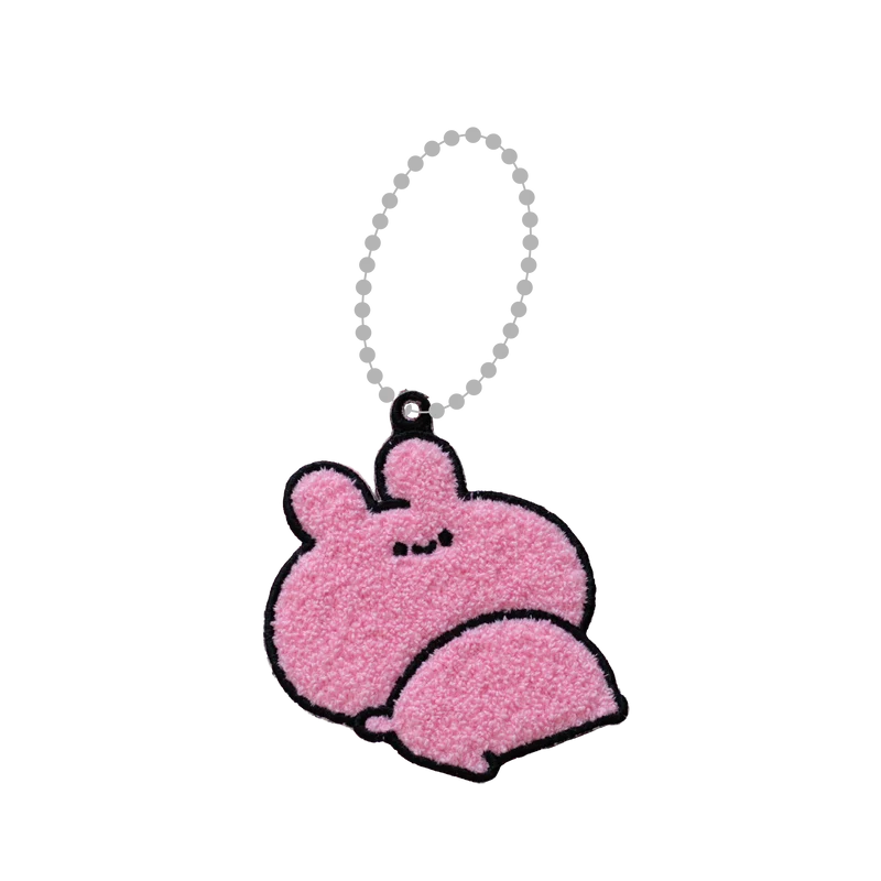【あさみみちゃん】サガラ刺繍ワッペンキーホルダー【10月下旬発送】