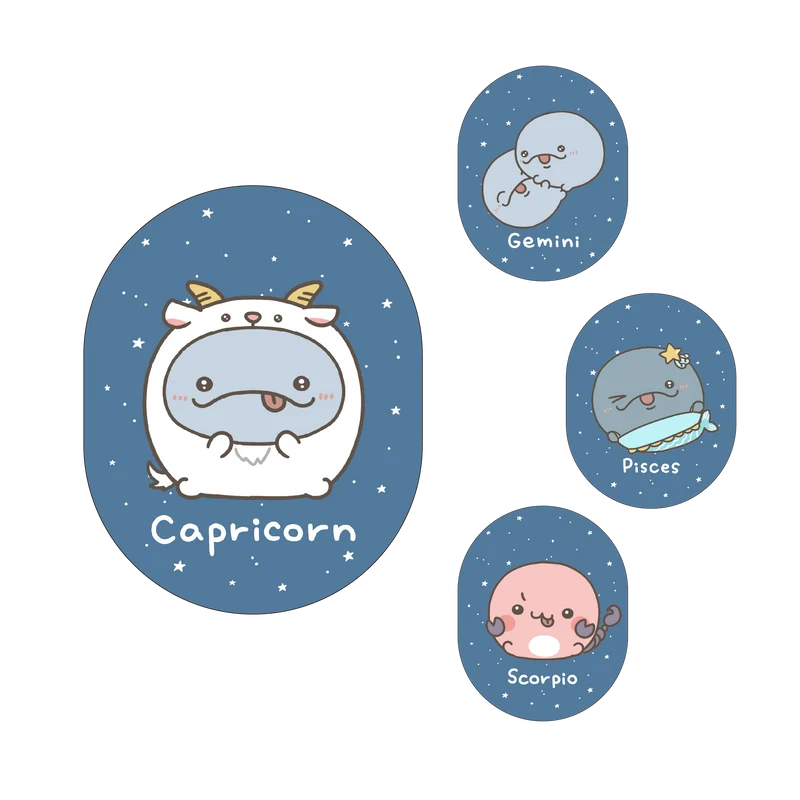 【親子イルカ】12星座ステッカー【10月下旬発送】