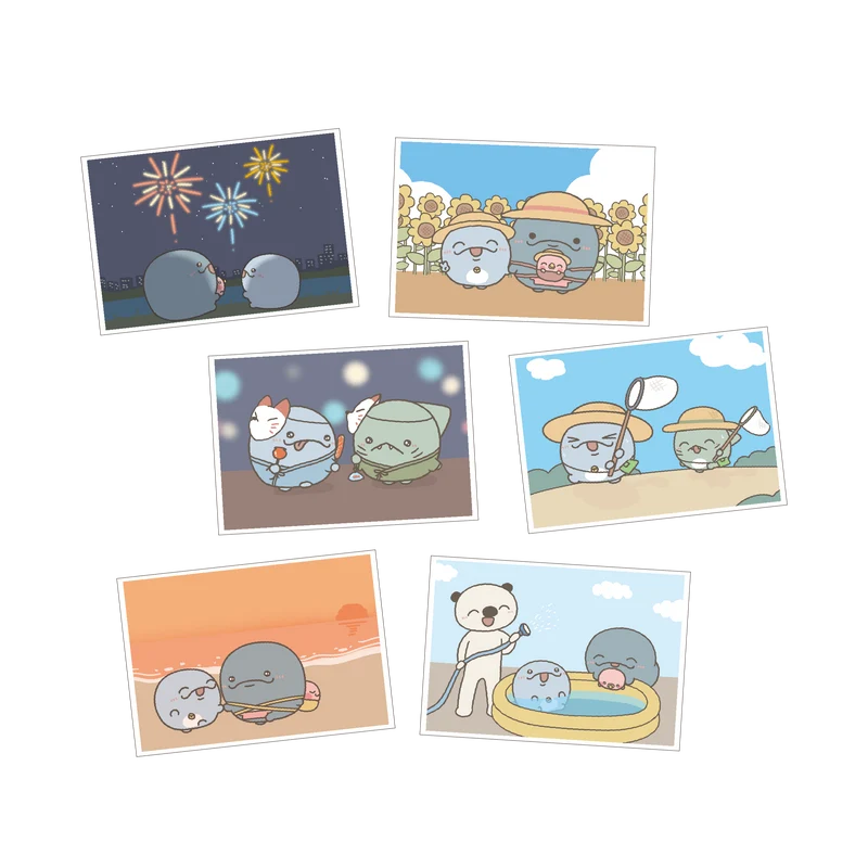 【親子イルカ】ランダム思い出フォトステッカーコンプリートセット（全6種）【10月下旬発送】