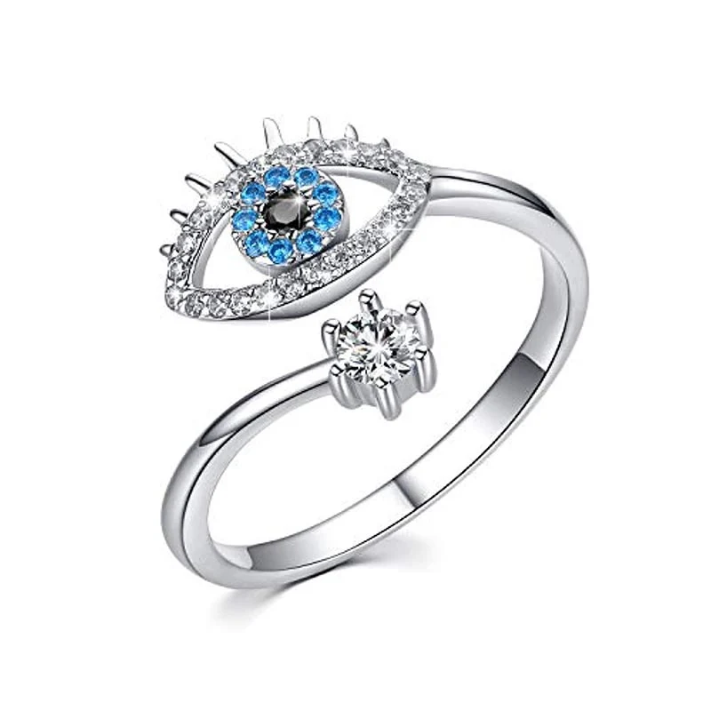 Bague d'anxiété Œil bleu