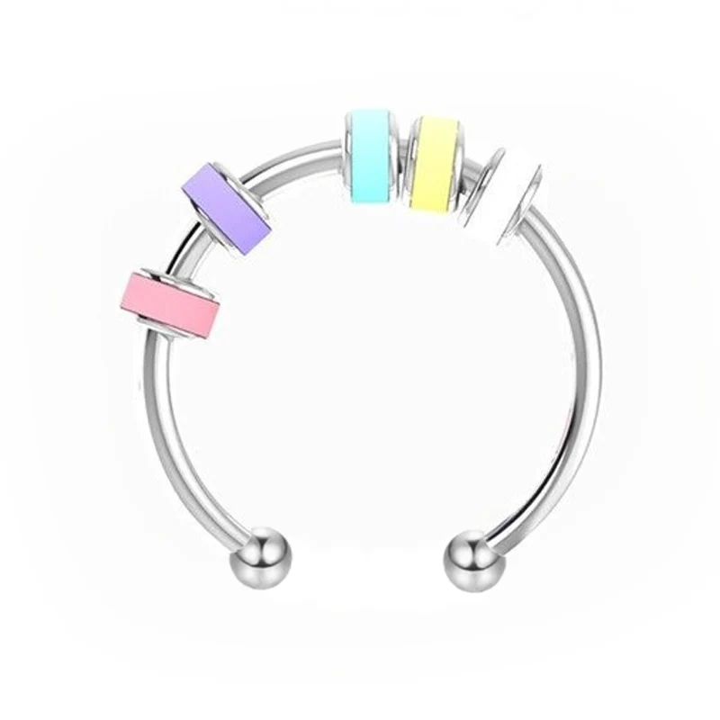 Bague d'anxiété Émail coloré