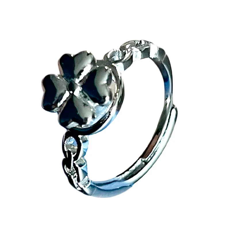 Bague d'anxiété Trèfle à 4 feuilles