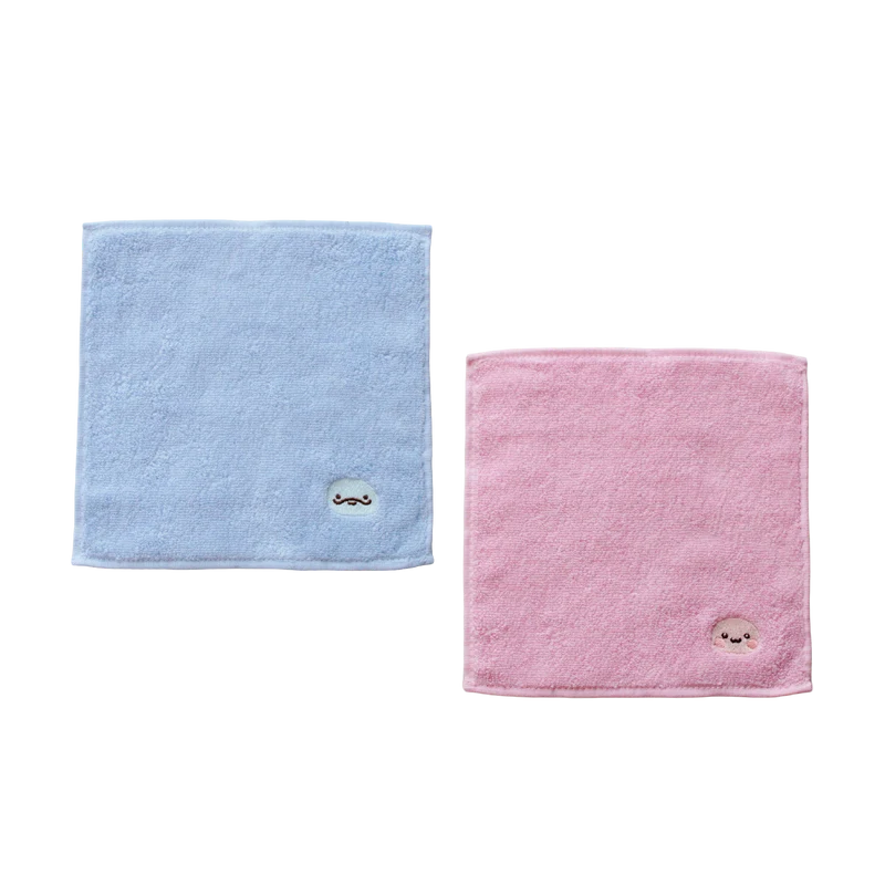 【親子イルカ】刺繍ハンカチ【10月下旬発送】