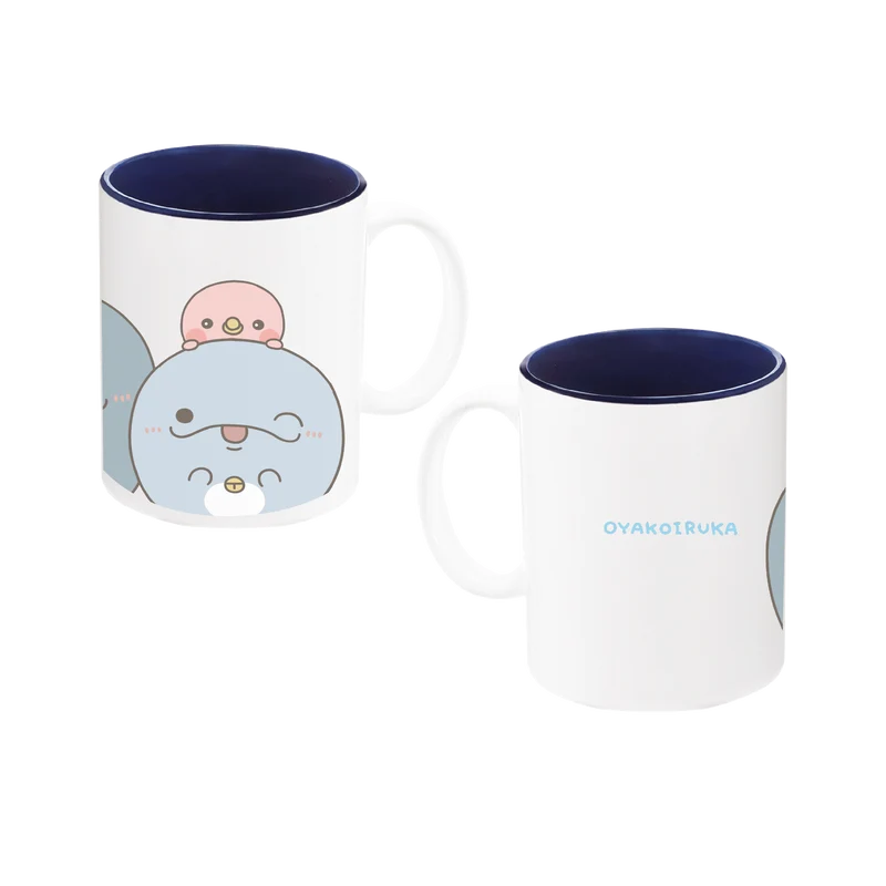 【親子イルカ】カラーマグカップ【10月下旬発送】