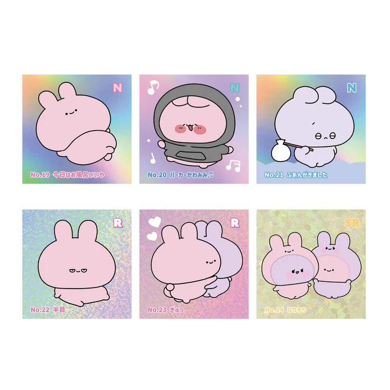 【あさみみちゃん】スクエアランダムホロステッカー第4弾（No.19-24）（再販）【9月下旬発送】