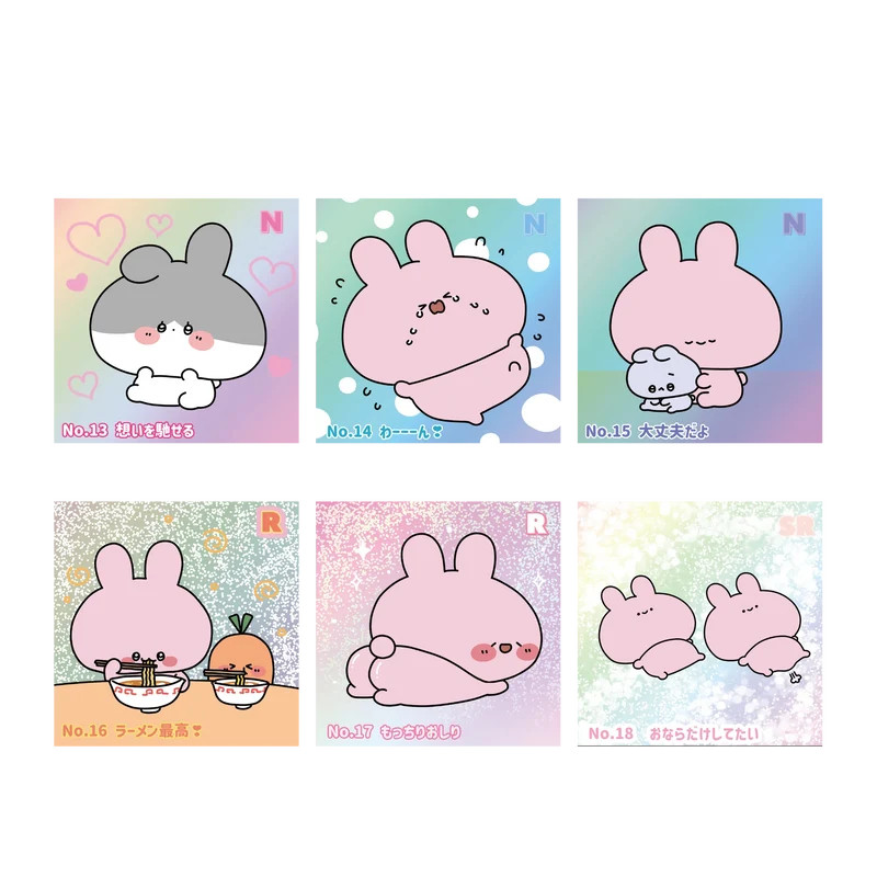 【あさみみちゃん】スクエアランダムホロステッカー第3弾（No.13-18）（再販）【9月下旬発送】