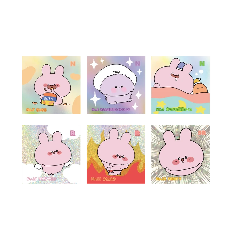 【あさみみちゃん】スクエアランダムホロステッカー第2弾（No.07-12）（再販）【9月下旬発送】