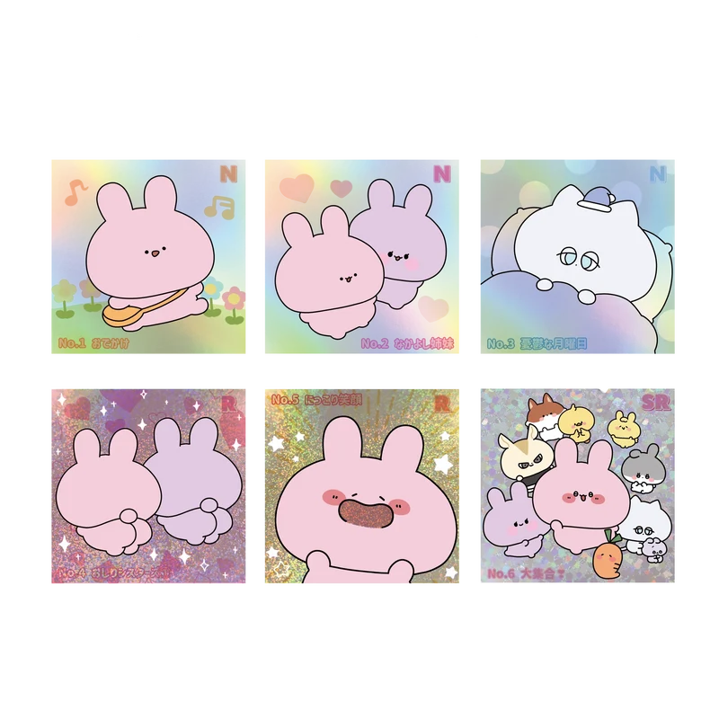 【あさみみちゃん】スクエアランダムホロステッカー第1弾（No.01-06）（再販）【9月下旬発送】