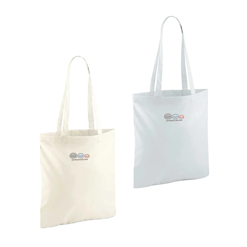 【親子イルカ】刺繍トートバッグ【9月下旬発送】
