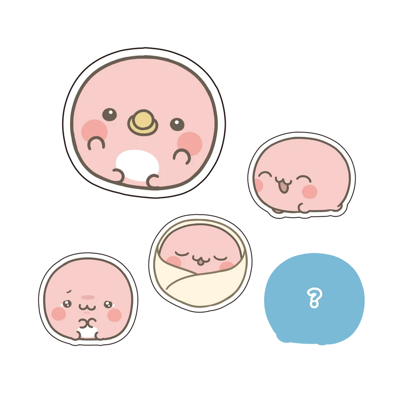 【親子イルカ】シークレットあり♪ランダムピーちゃんステッカー（全5種）【9月下旬発送】