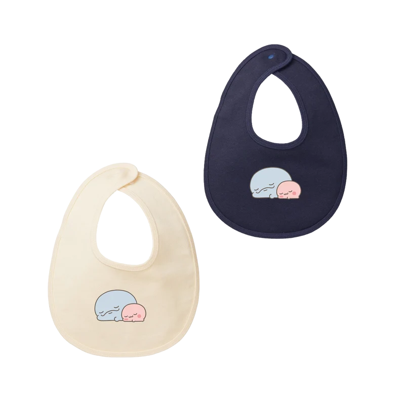 【親子イルカ】刺繍ベビースタイ【9月下旬発送】