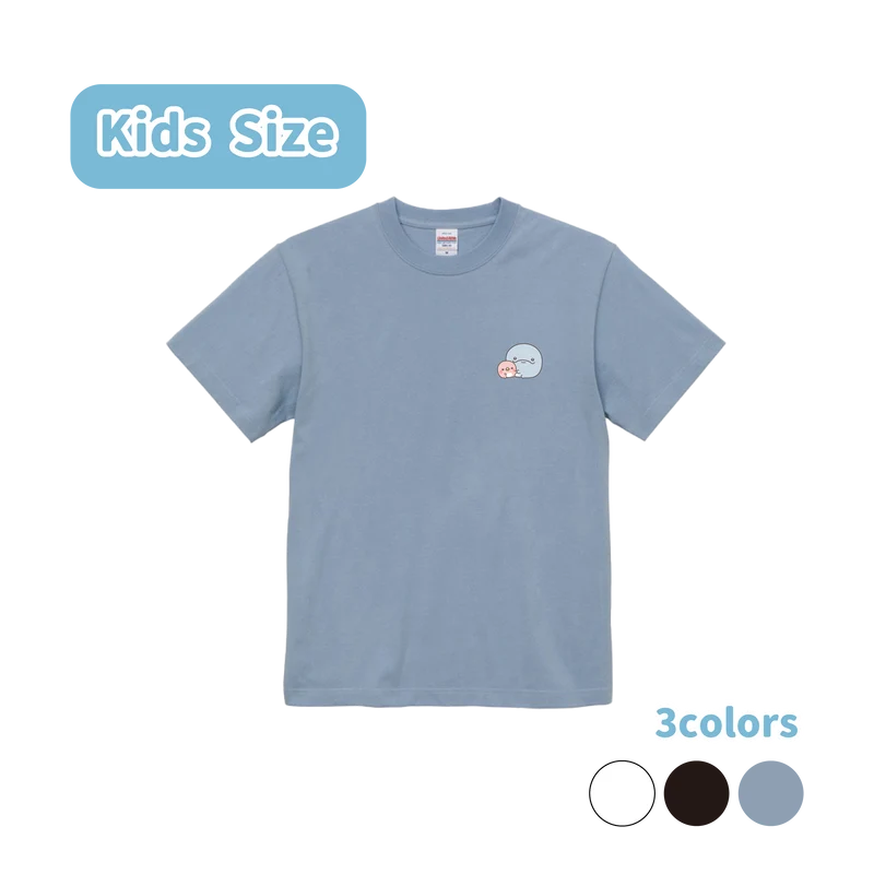 【親子イルカ】ワンポイントプリントTシャツ（キッズサイズ）【9月下旬発送】