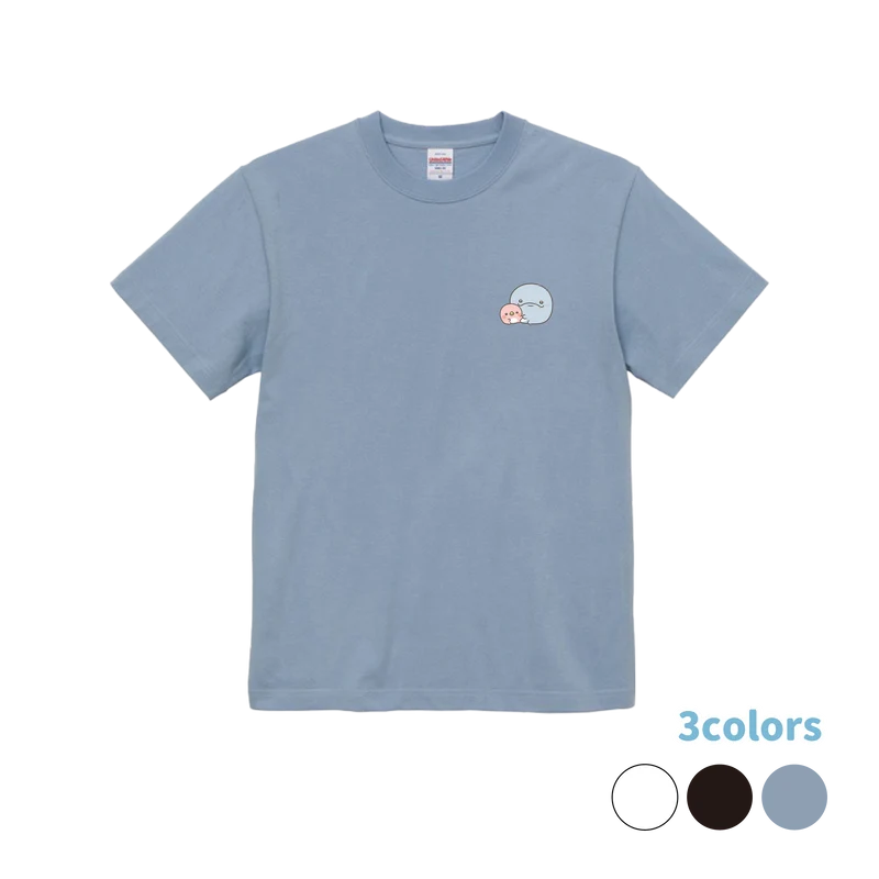 【親子イルカ】ワンポイントプリントTシャツ【9月下旬発送】