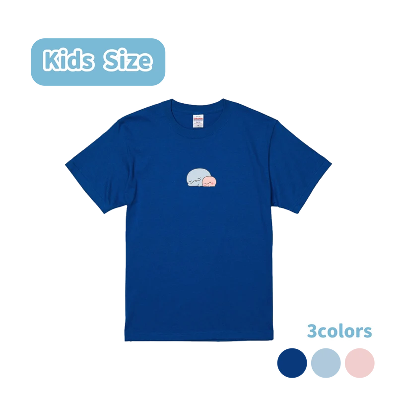 【親子イルカ】フロント刺繍Tシャツ（キッズサイズ）【9月下旬発送】