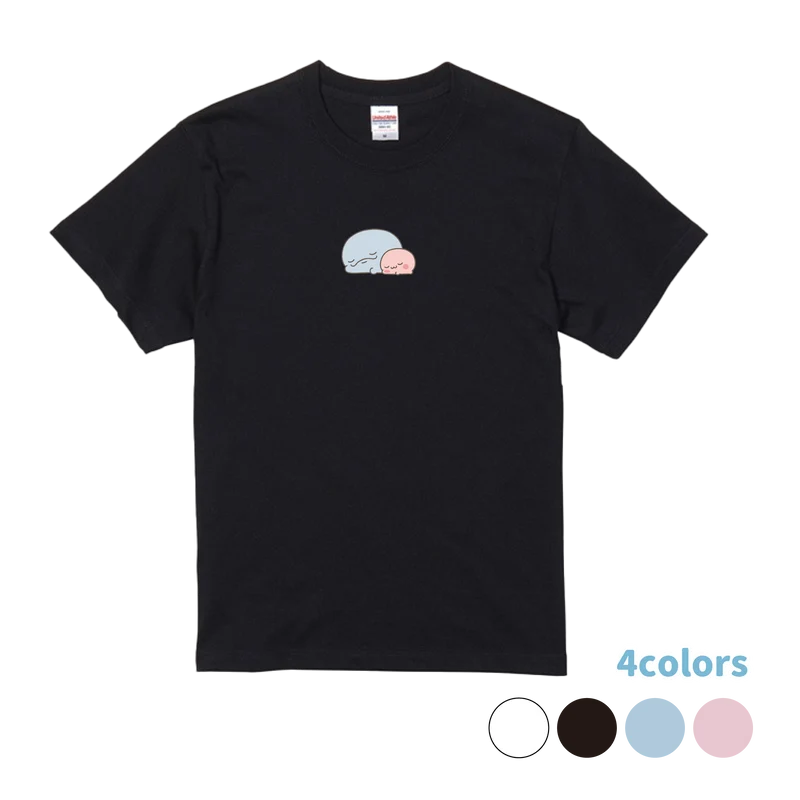 【親子イルカ】フロント刺繍Tシャツ【9月下旬発送】