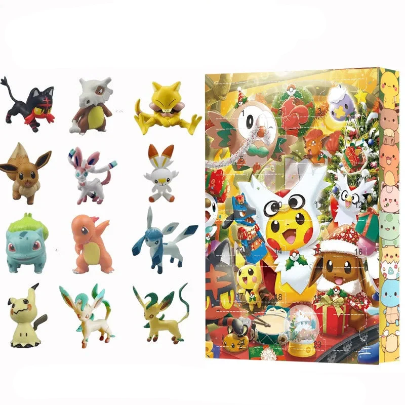 Calendario dell'Avvento di Pikachu con motivi natalizi dei Pokemon