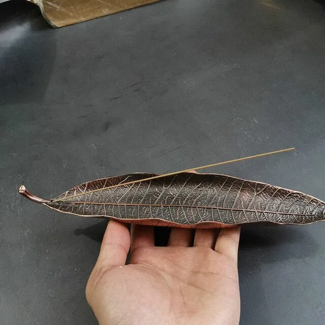 Porte Encens Feuille