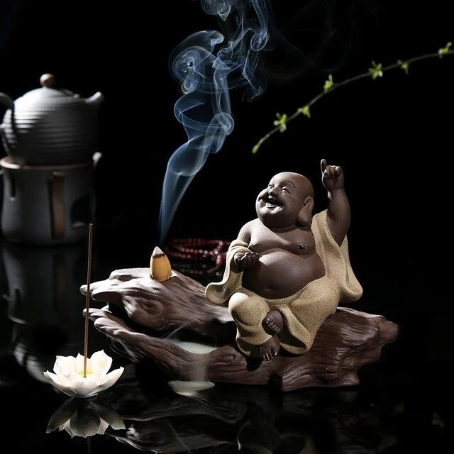 Porte Encens Bouddha Rieur