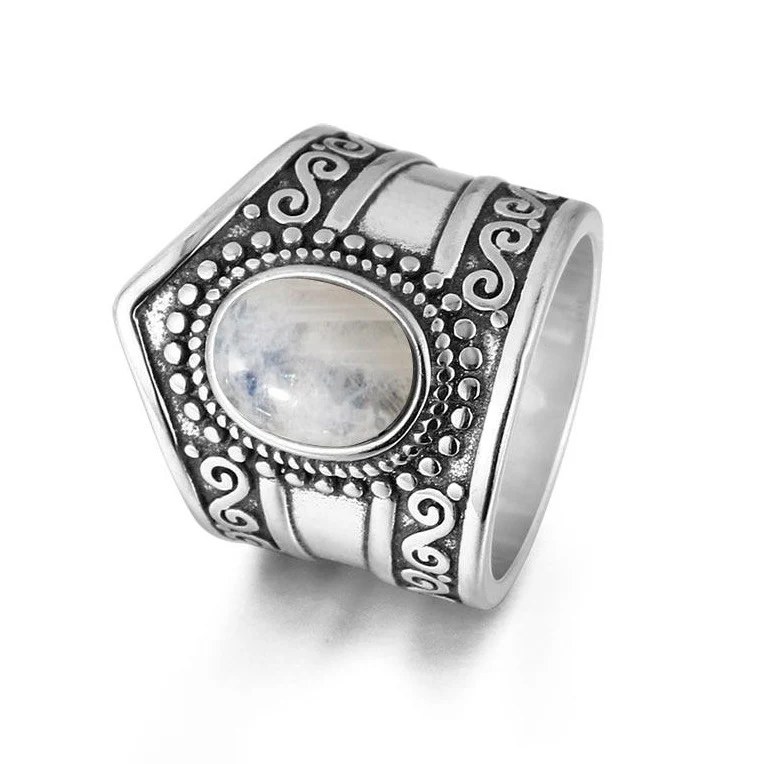 Bague Zen Pierre de Lune Ethnique