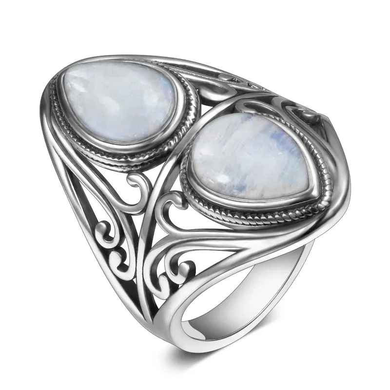 Bague Zen Argent Pierre de Lune