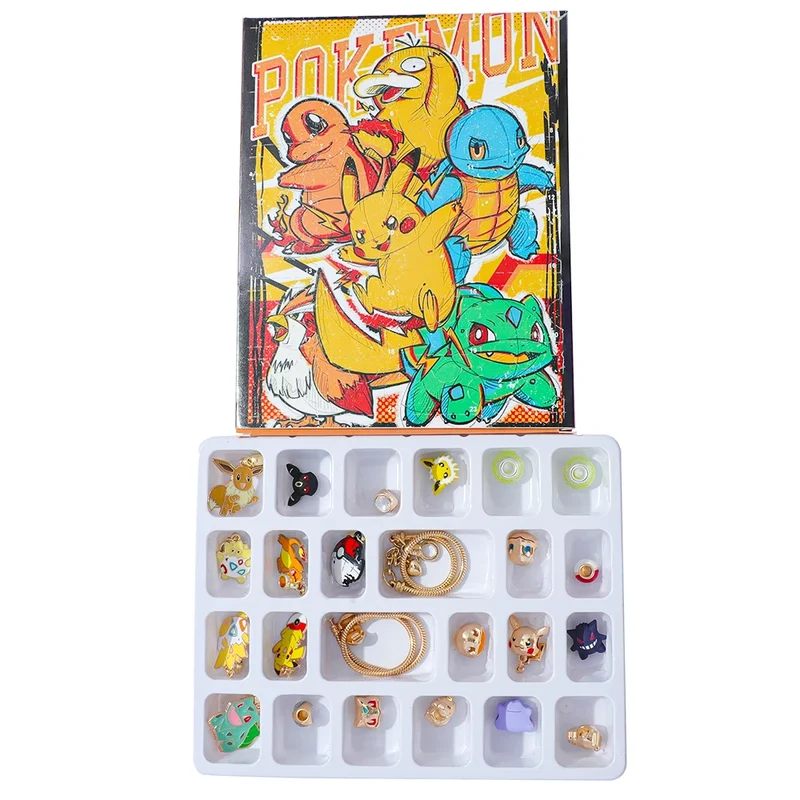 Calendario dell'Avvento Pokemon con bracciale e ciondoli