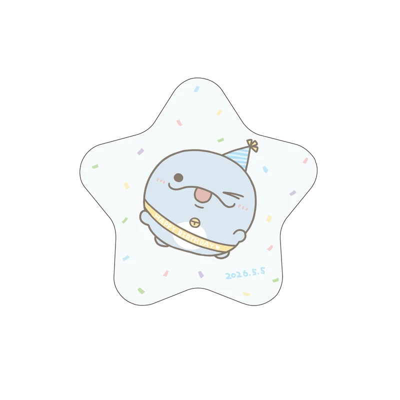 【親子イルカ】親子イルカバースデー♪星型缶バッジ【6月下旬発送】