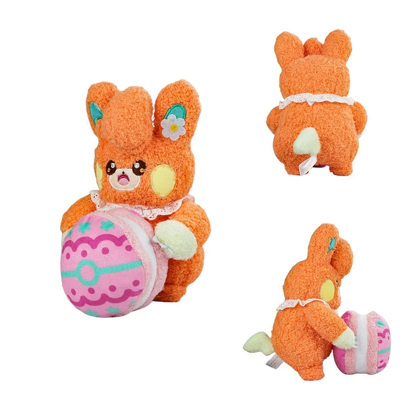 Pokemon di peluche in stile pasquale: Pikachu, Pawmi o Hopplo