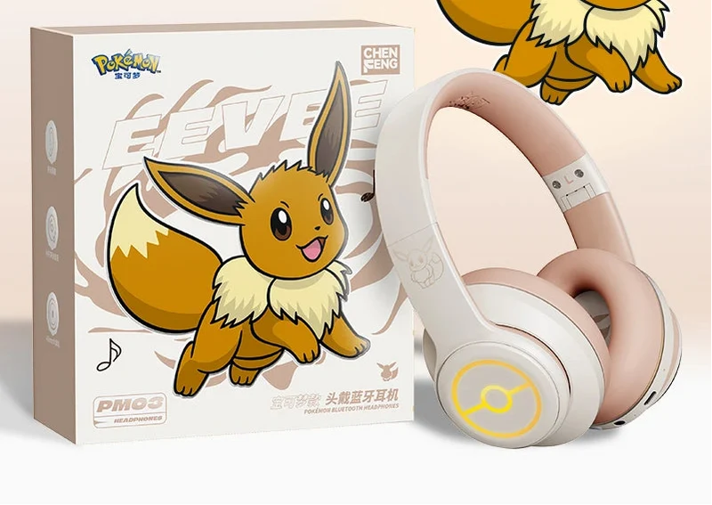 Cuffie Bluetooth Pokemon con motivo Evoli, Gengar o Vulpix