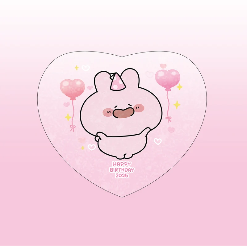 【あさみみちゃん】あさみみバースデー♡キラキラハート缶バッジ