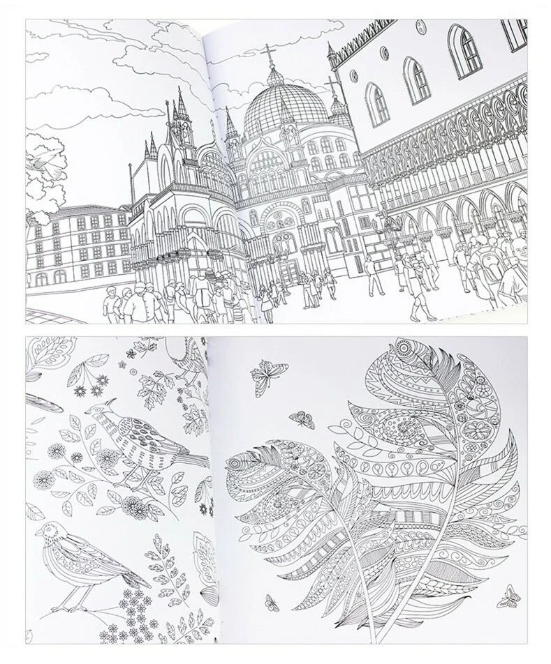 Coloriage Anti-Stress Ville