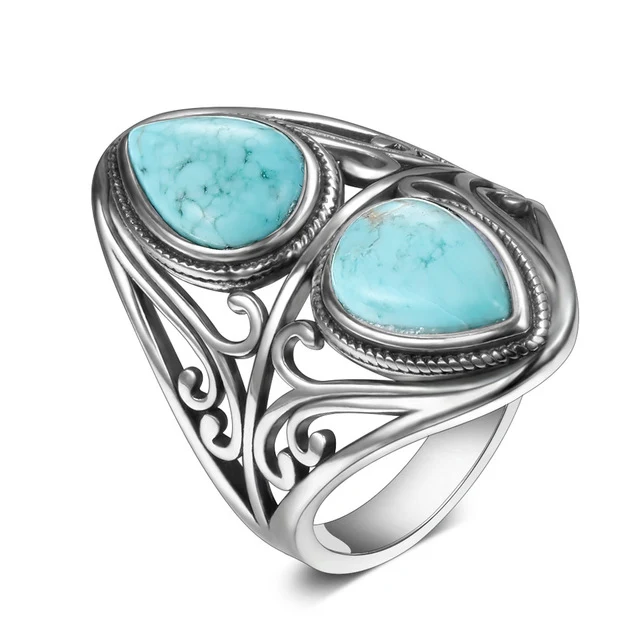 Bague Zen Argent Turquoise Femme