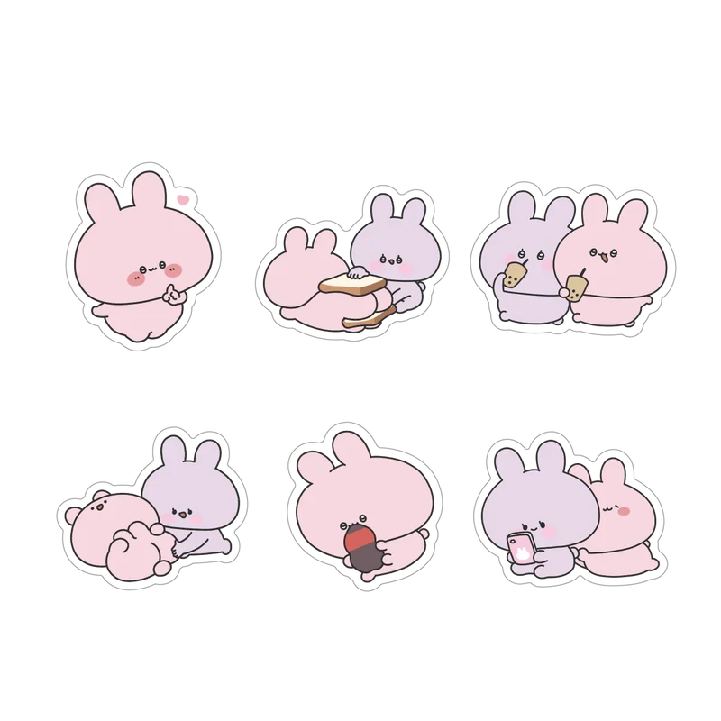 【あさみみちゃん】ダイカットランダムステッカーコンプリートセット（全6種）（再販）【8月下旬発送】