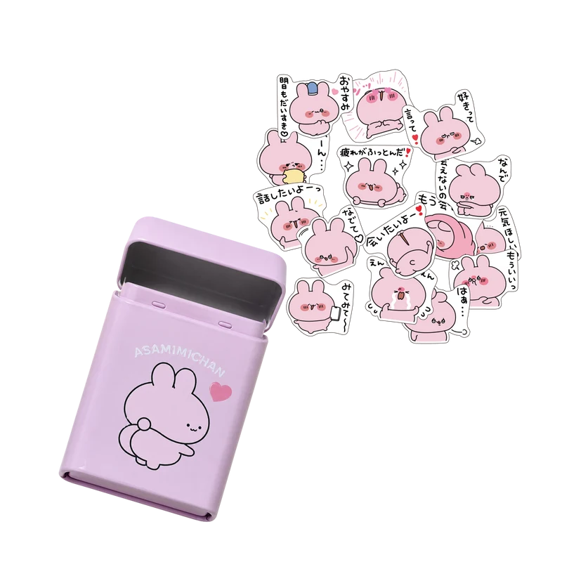 【あさみみちゃん】フレークシール＆シガレット缶セット【8月下旬発送】
