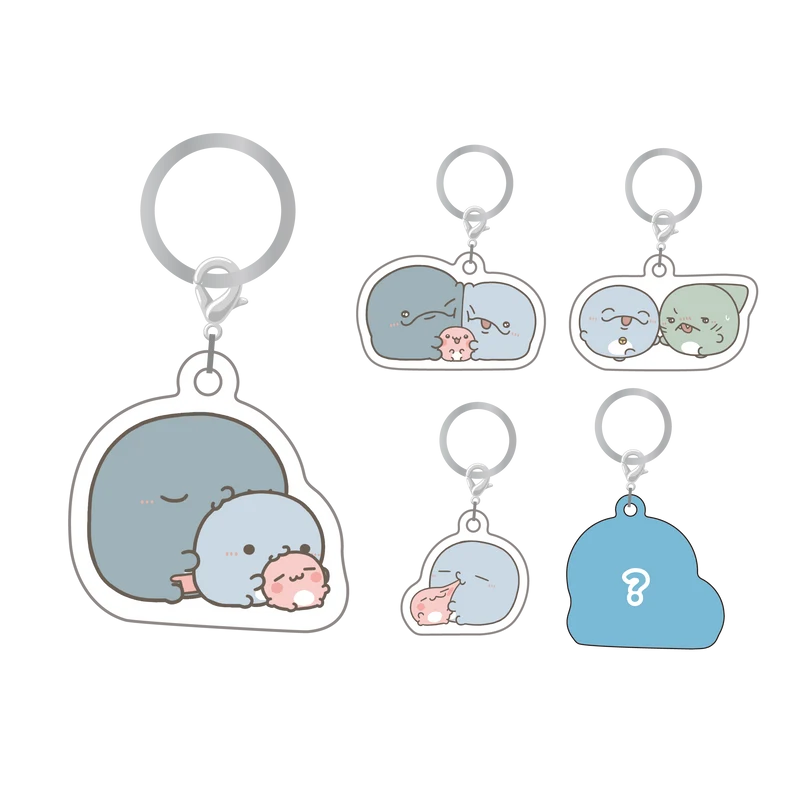 【親子イルカ】シークレットあり♪ランダムめじるしアクリルチャーム（全5種）【8月下旬発送】