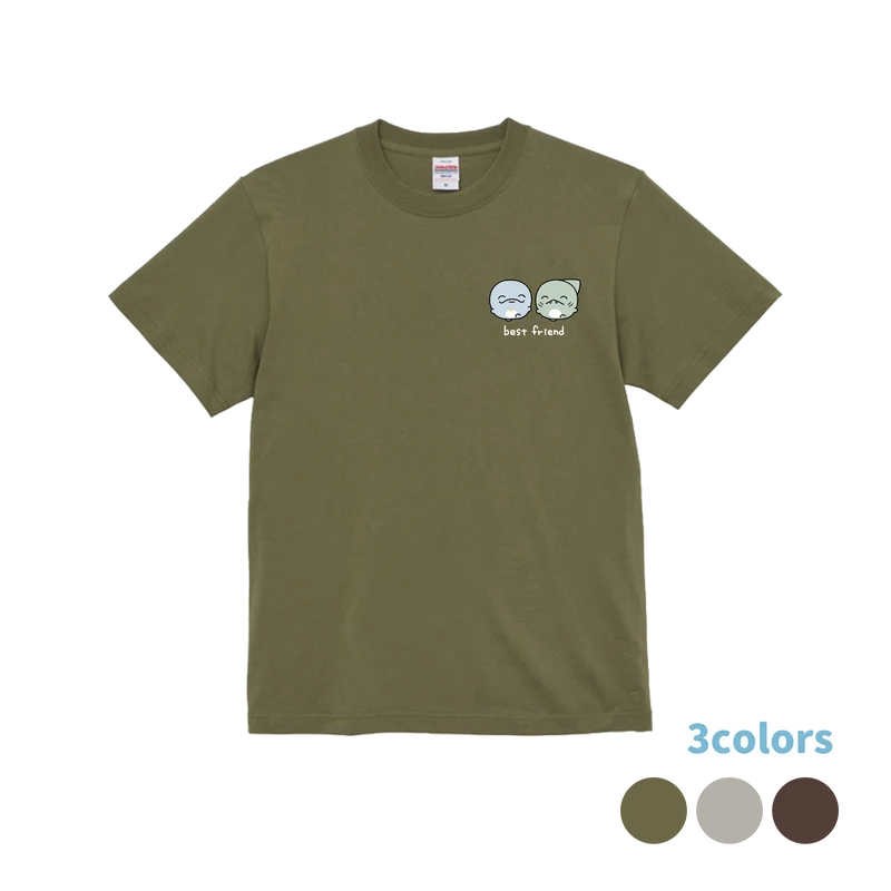 【親子イルカ】best friend刺繍Tシャツ【8月下旬発送】