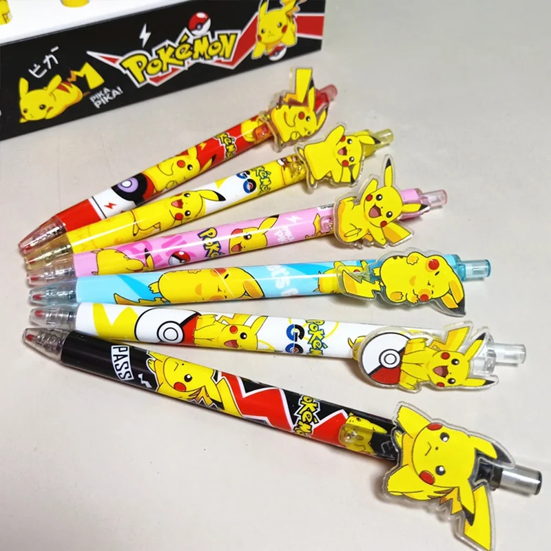 Penne gel Pikachu per la scuola o il tempo libero - 6 o 36 pezzi.