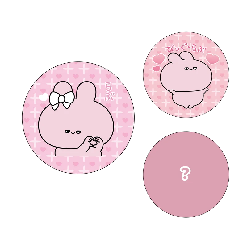 【あさみみちゃん】シークレットあり♪半目で愛を伝えるランダム缶マグネット（全3種）【2月中旬発送】