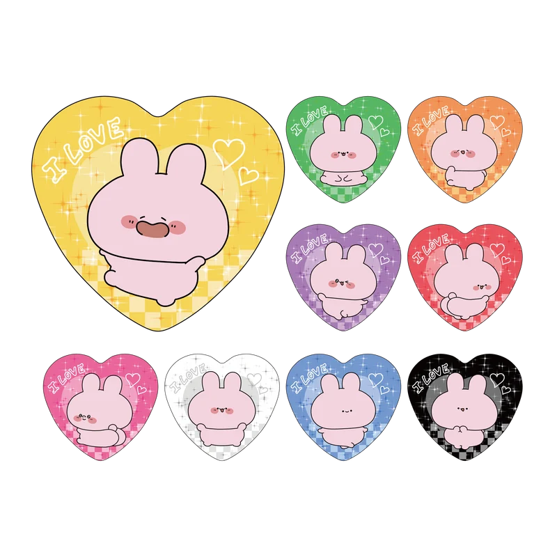 【あさみみちゃん】ASAMIMI FAVORITE COLORS♡ハート缶バッジ【12月中旬発送】