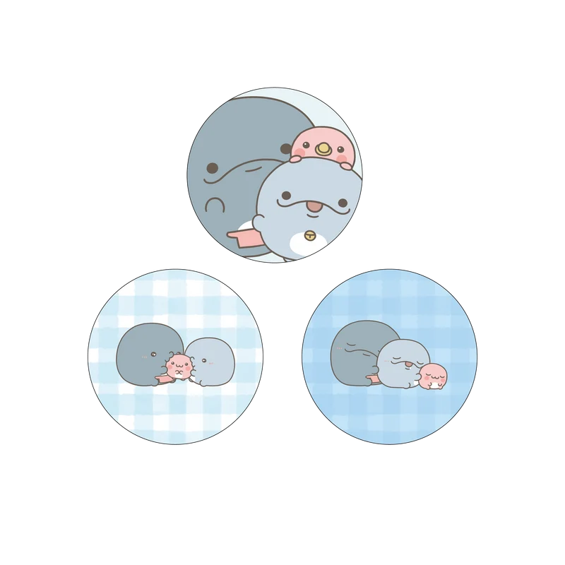 【親子イルカ】缶マグネットセット（3個入り）【3月中旬発送】