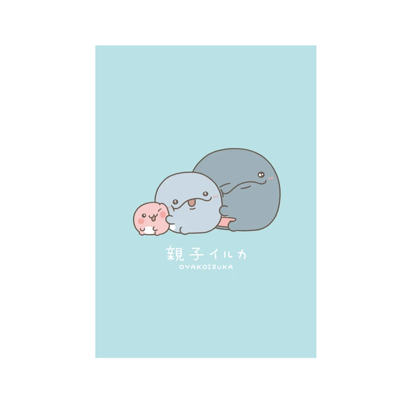 【親子イルカ】A3ポスター