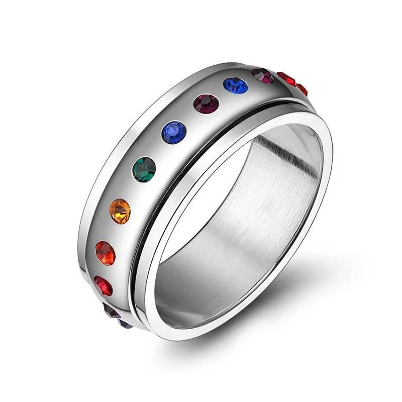 Bague Anti-Stress Arc en Ciel