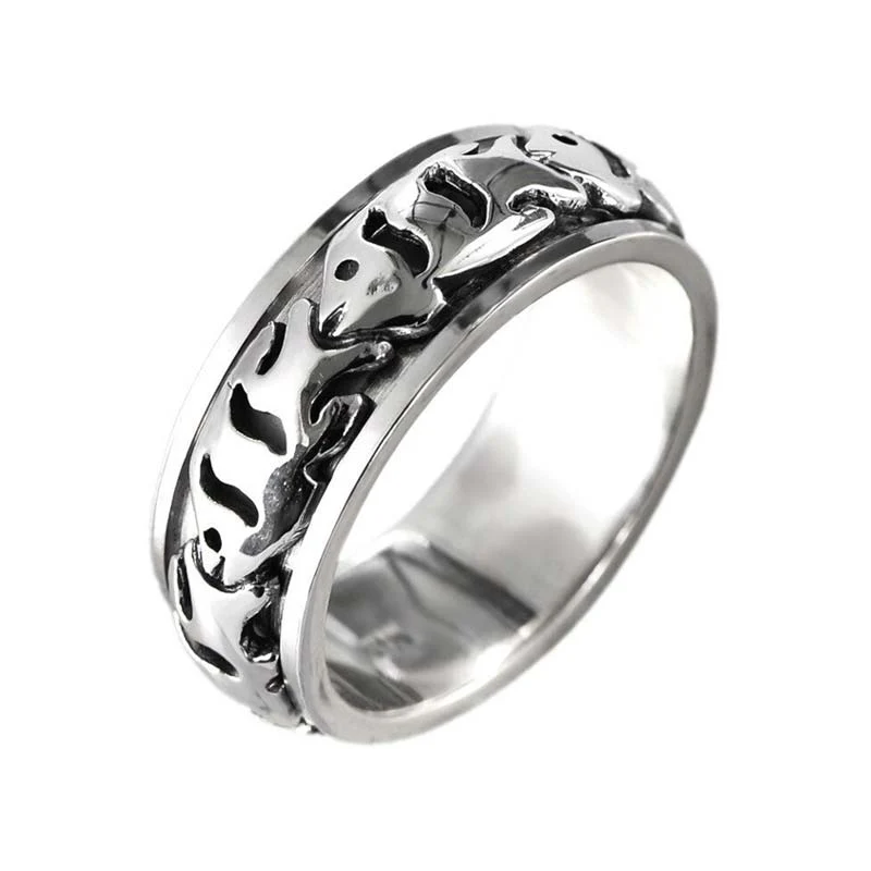 Bague Anti-Stress Poisson (Argent)